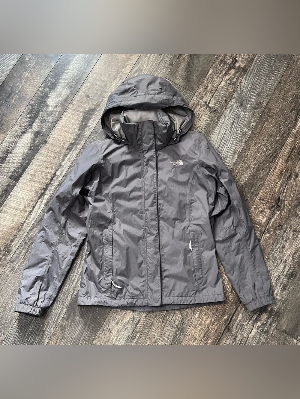 The North Face Women's Gray Waterproof Hooded Jacket- S